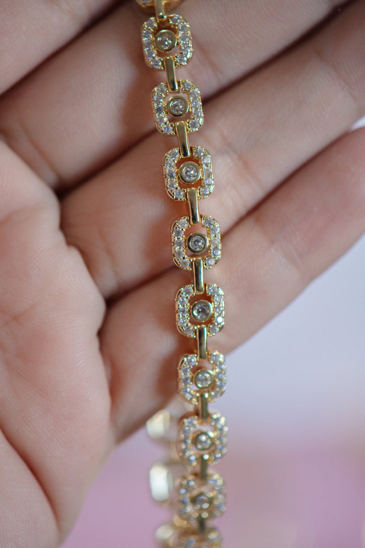 Scarlett Pavé Gold Filled Bracelet