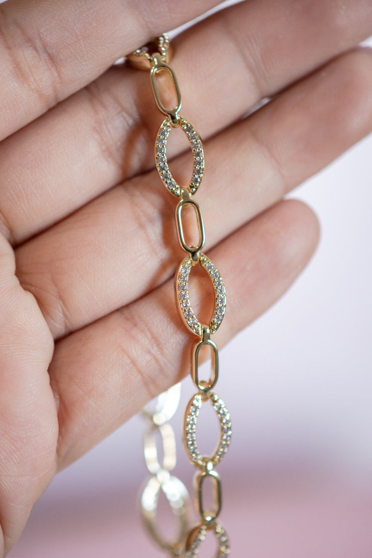 Penelope Pavé Gold Filled Bracelet