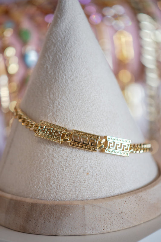 Chloe Greca Chain Gold Filled Bracelet