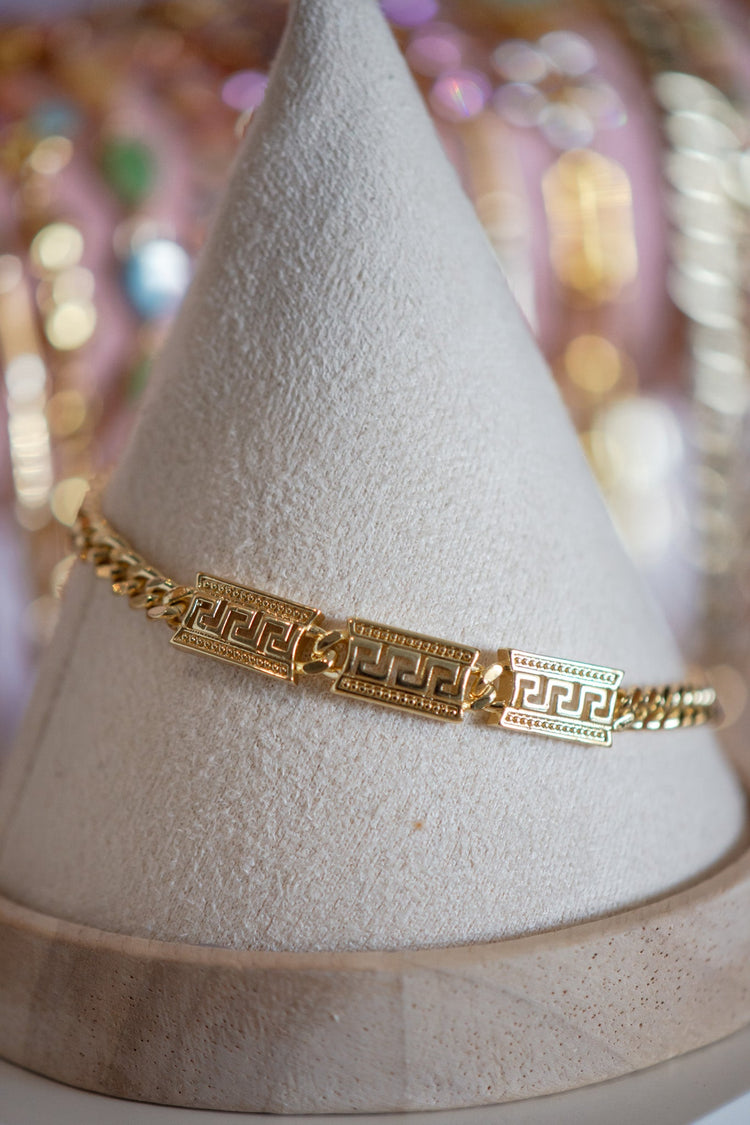 Chloe Greca Chain Gold Filled Bracelet