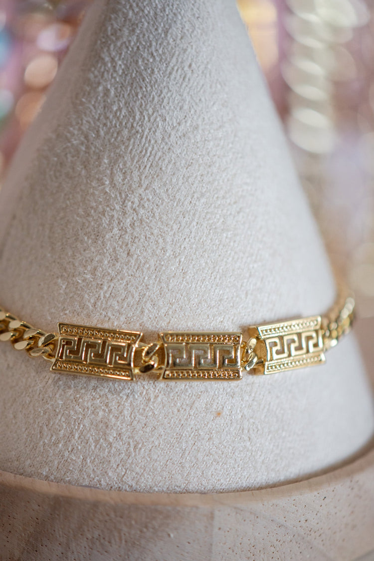Chloe Greca Chain Gold Filled Bracelet