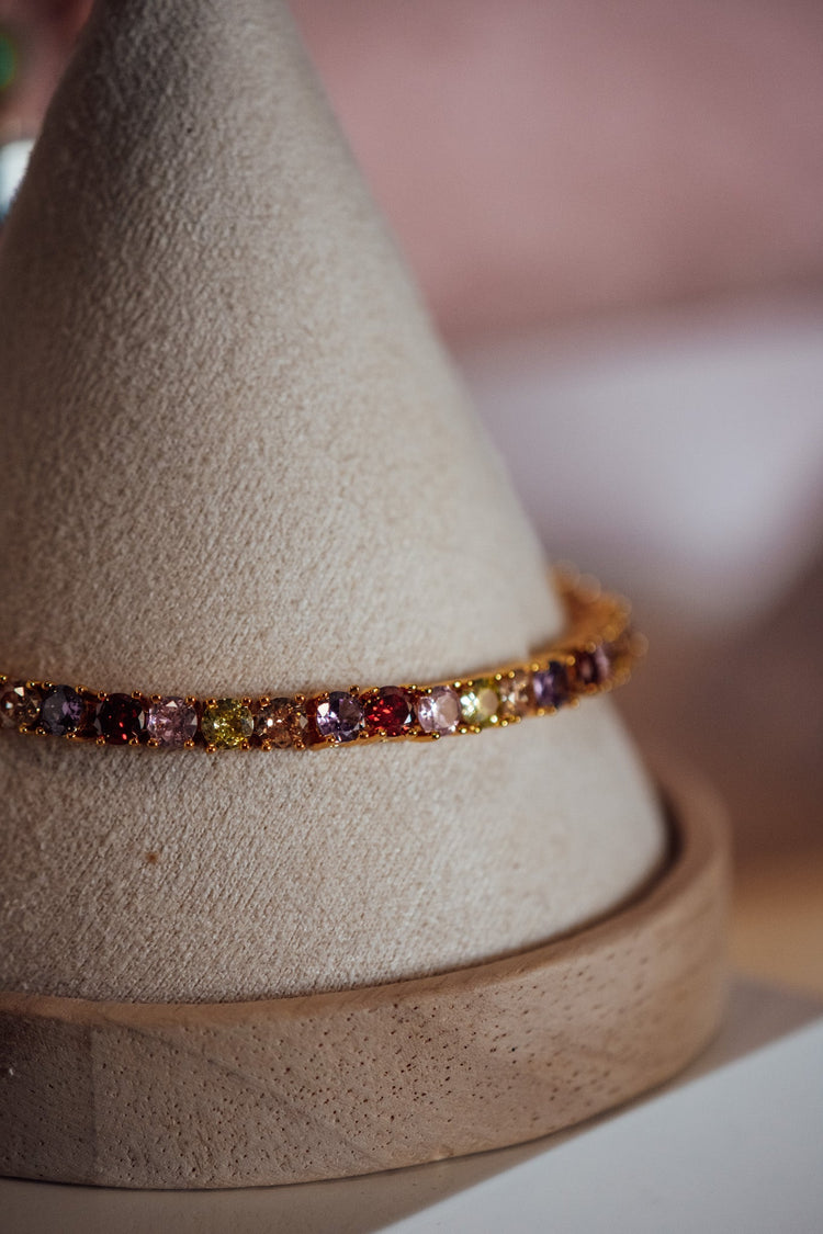 Emma Multicolor CZ Stone Gold-Filled Bracelet