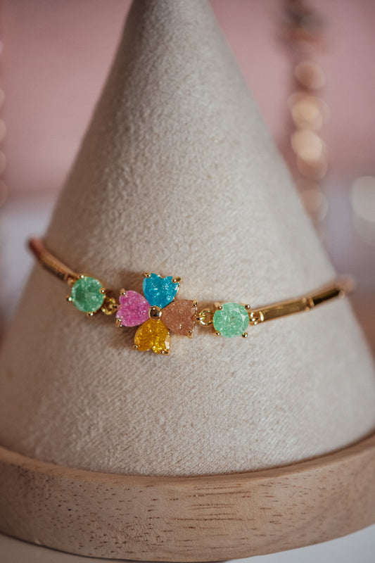Sophia CZ Stone Gold-Filled Candy Bracelet