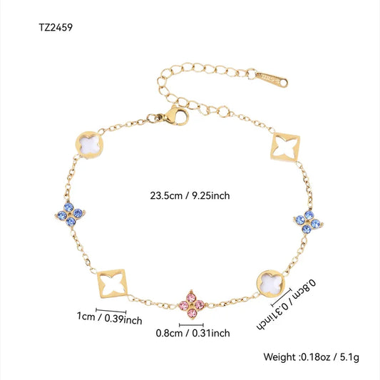 Zelina Charmed Bracelet in Gold - Non-Tarnish Hypoallergenic