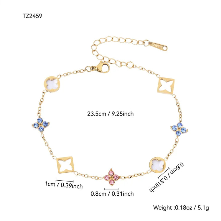 Zelina Charmed Bracelet in Gold - Non-Tarnish Hypoallergenic