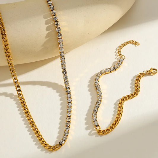 Elara Diamond Chain Gold Necklace