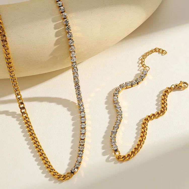 Elara Diamond Chain Gold Necklace