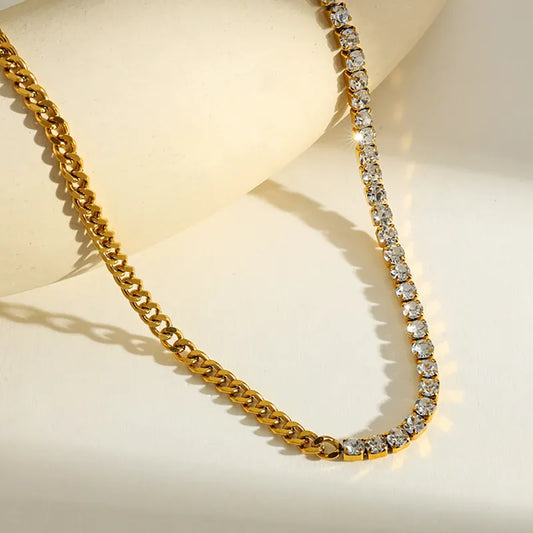 Elara Diamond Chain Gold Necklace