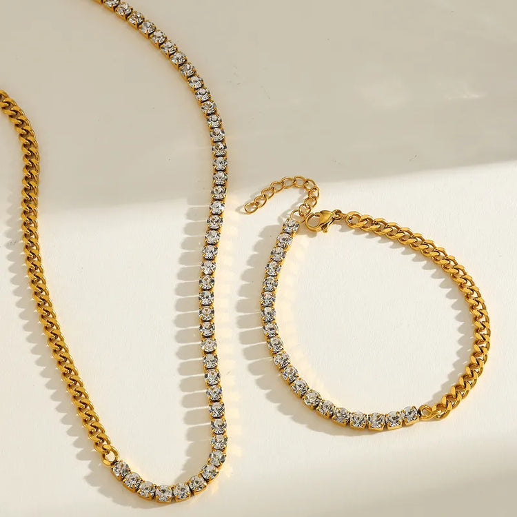 Elara Diamond Chain Gold Necklace
