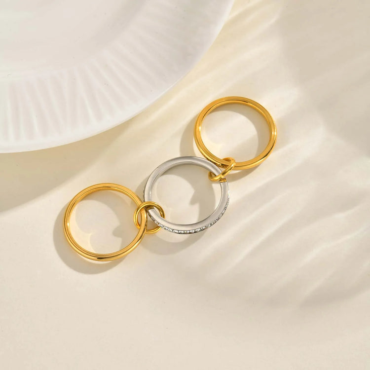 Sola Triple Stacked Diamond Ring
