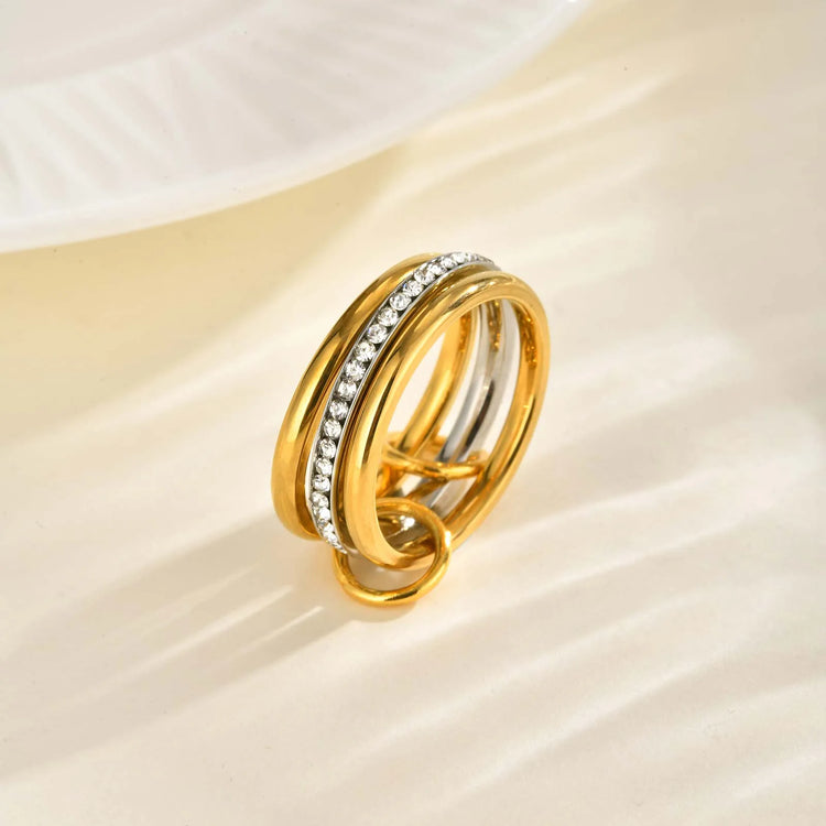Sola Triple Stacked Diamond Ring