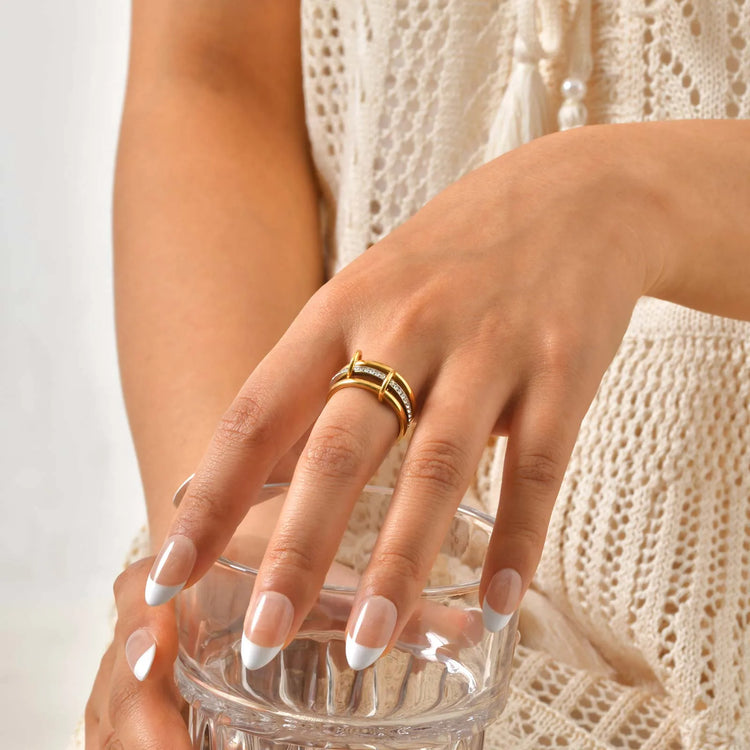 Sola Triple Stacked Diamond Ring