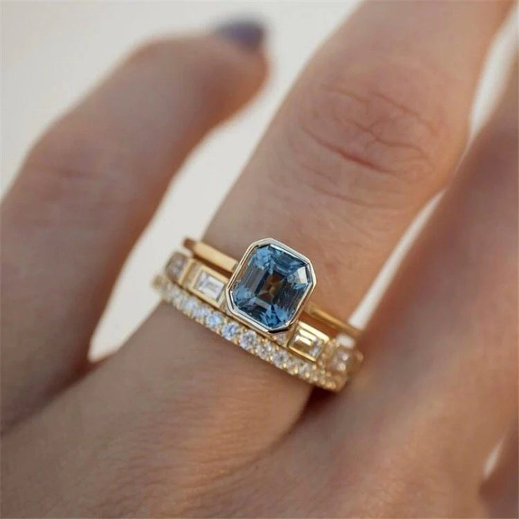 Nyra 3PC Vintage Gold Ring Set