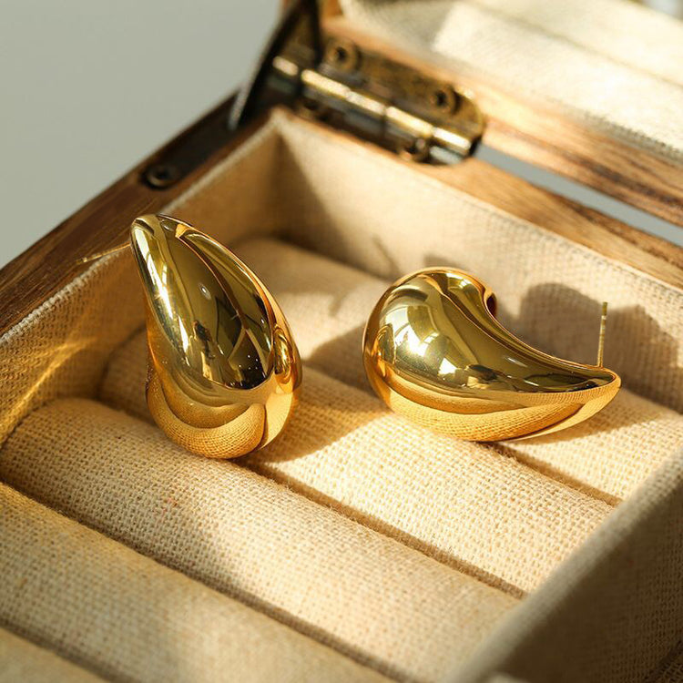 Evora Tear Drop Earrings Hypoallergenic Non Tarnish