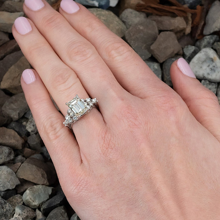 Mirae Princess Cut Cubic Zirconia Silver Ring