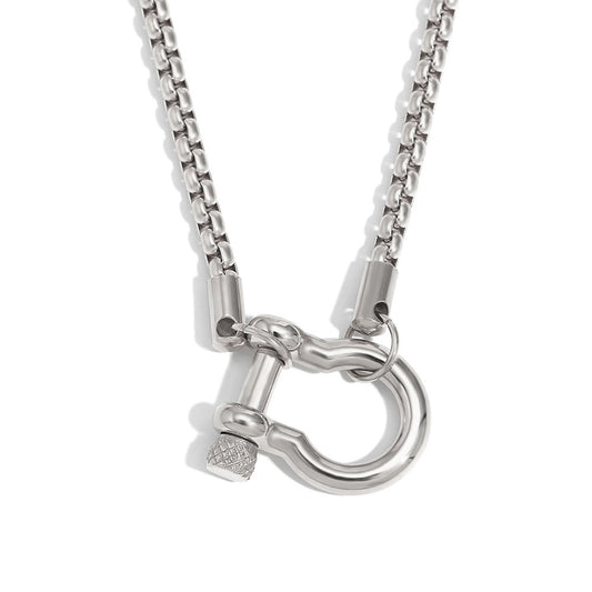 Mira Boxed Chain Buckle Necklace