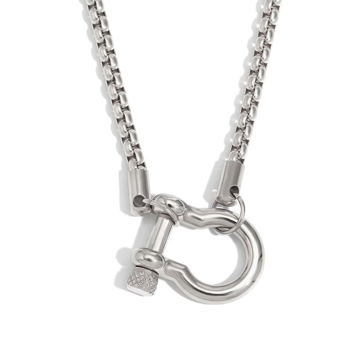 Mira Boxed Chain Buckle Necklace