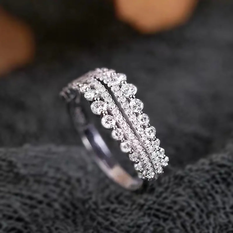 Camira Cubic Zirconia Wave Silver Ring