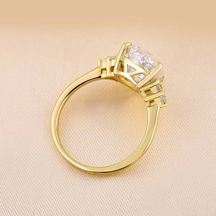 Ena Pear Cut Gold Ring