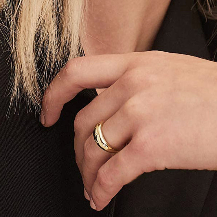 Liora Gold Star Diamond Ring Band