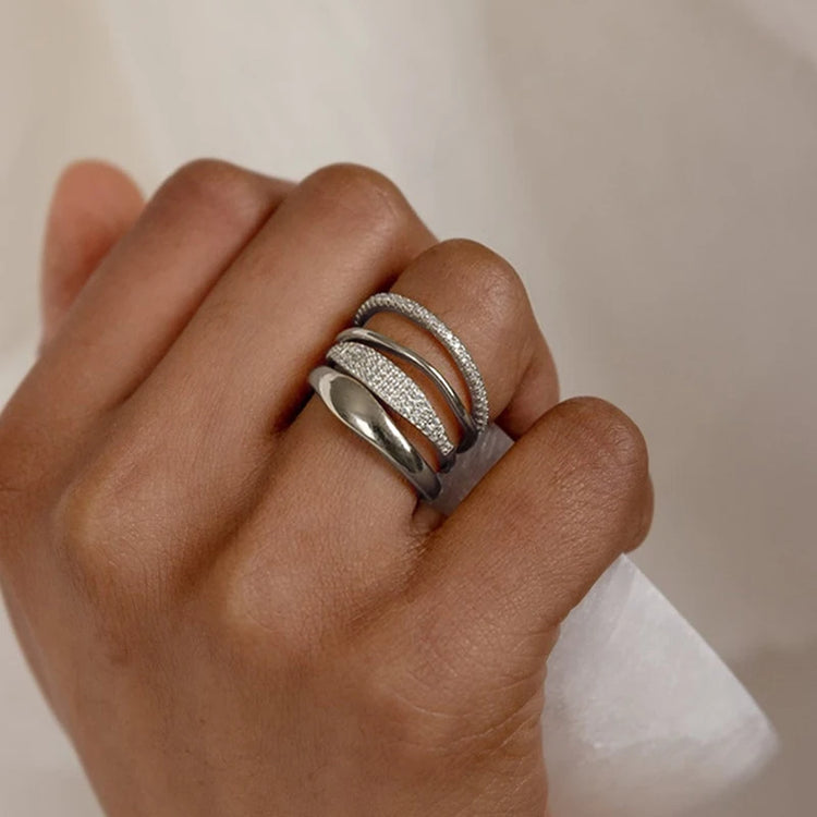 Auryn 4PC Dainty Ring Band Set - Gold or Silver