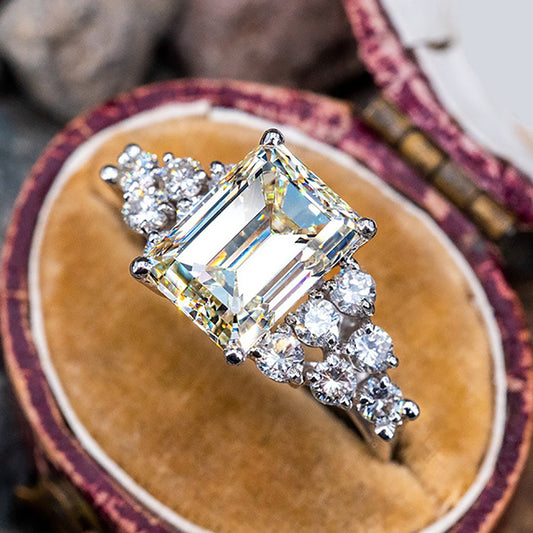 Mirae Princess Cut Cubic Zirconia Silver Ring