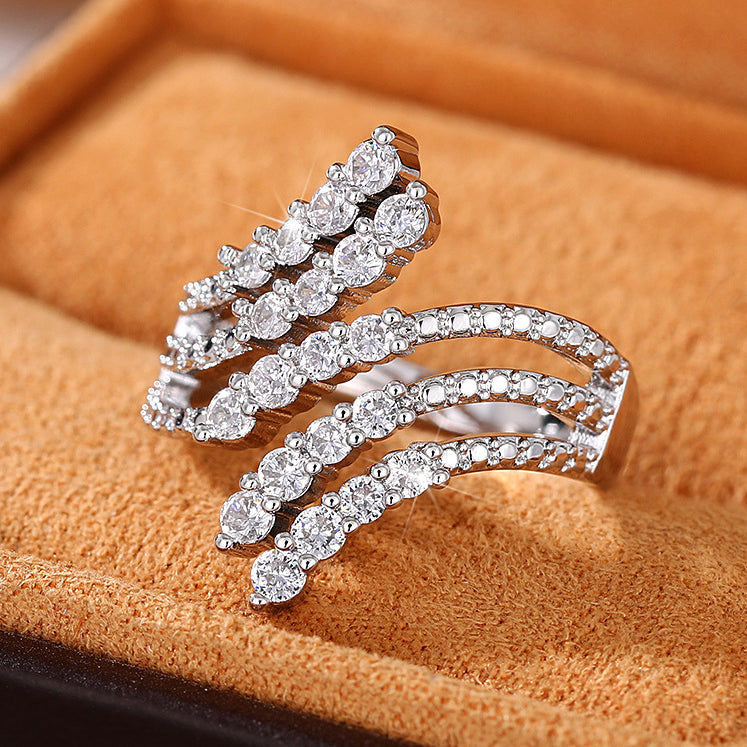 Seris Dazzling Cubic Zirconia Silver Ring