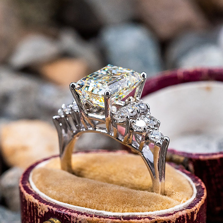Mirae Princess Cut Cubic Zirconia Silver Ring