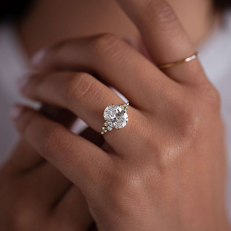 Niva 3PC Set Cubic Zirconia Gold Ring