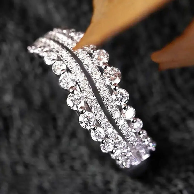 Camira Cubic Zirconia Wave Silver Ring