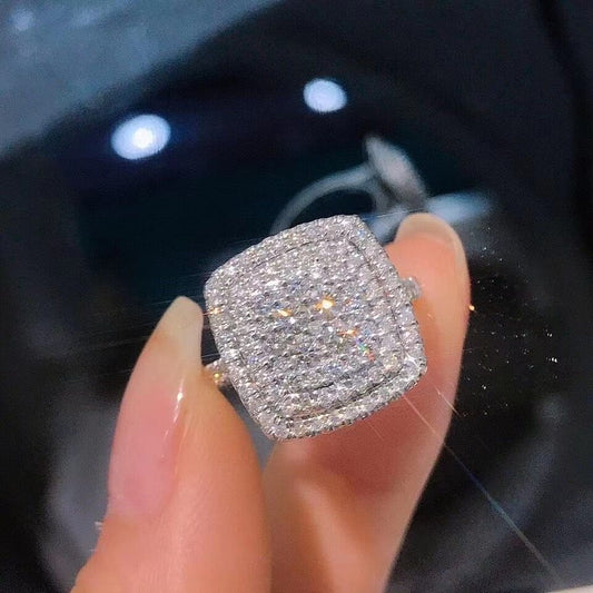 Zira Pave Cubic Zirconia Silver Ring