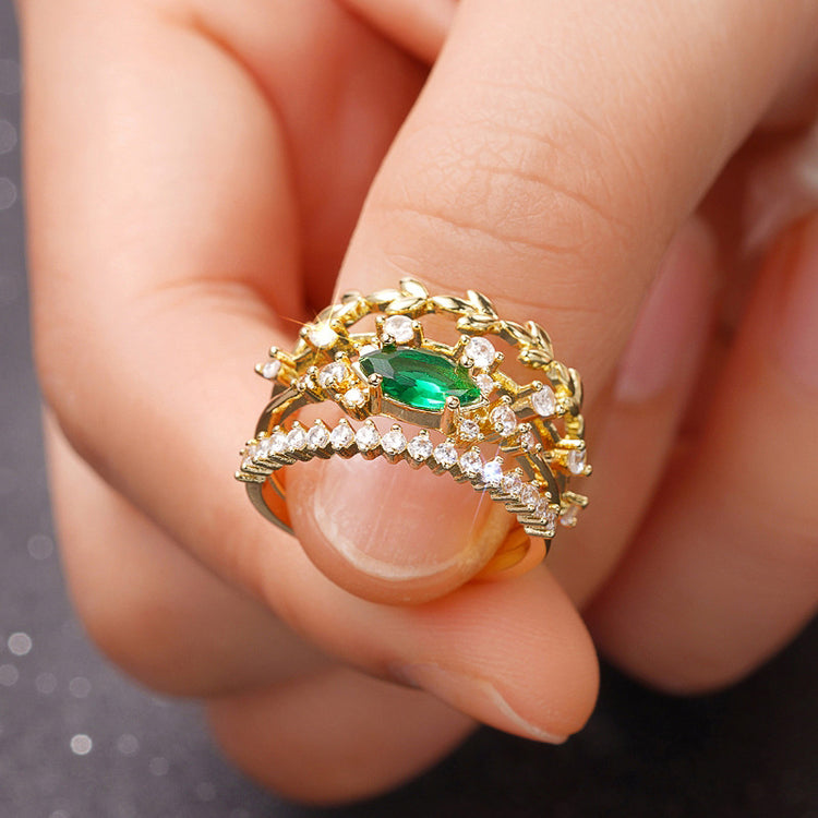 Elara 4PC Ring Set Cubic Zirconia