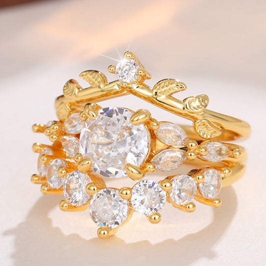 Anea Vintage Gold 3PC Ring Set