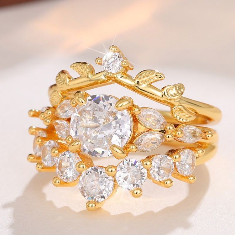 Anea Vintage Gold 3PC Ring Set