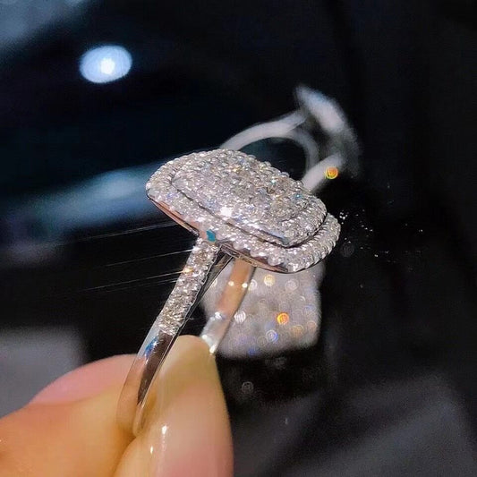 Zira Pave Cubic Zirconia Silver Ring