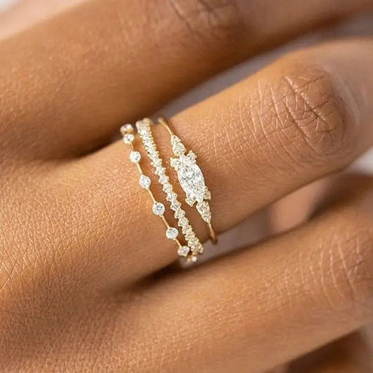 Aria 3PC Dainty Ring Set