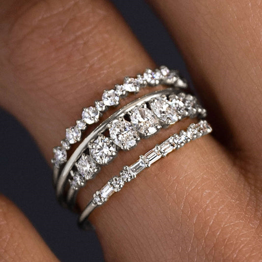 Arwen 4PC Dainty Ring Set in Gold or Silver