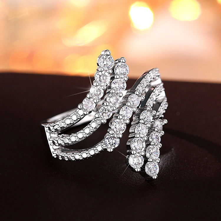 Seris Dazzling Cubic Zirconia Silver Ring