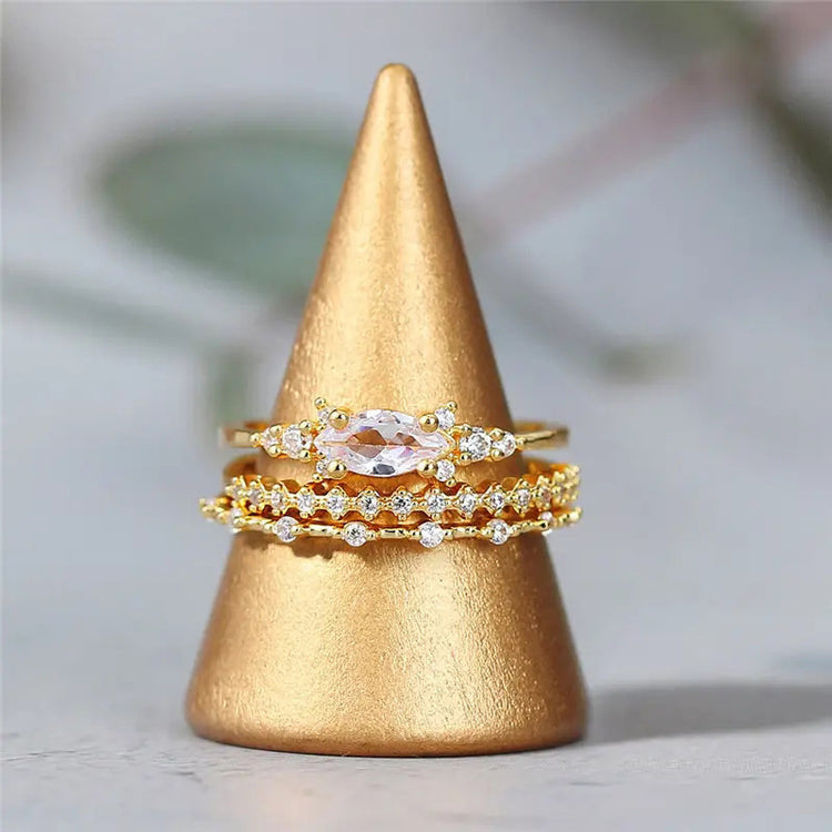 Aria 3PC Dainty Ring Set