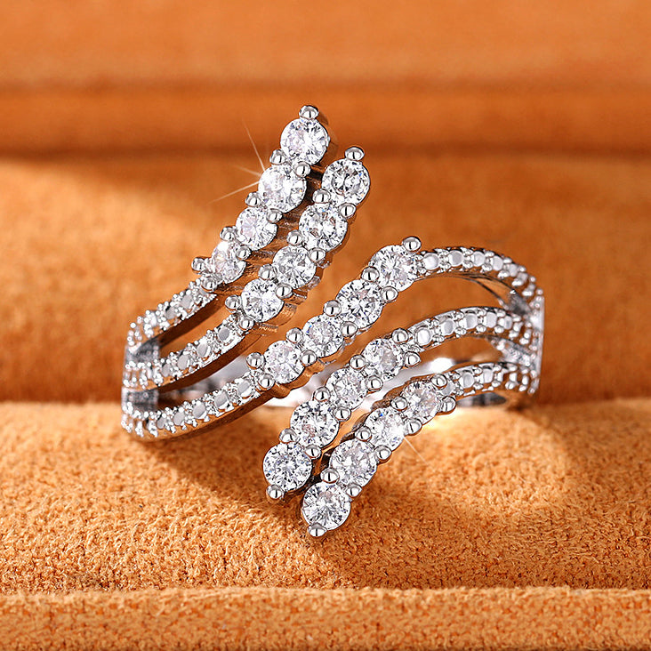 Seris Dazzling Cubic Zirconia Silver Ring