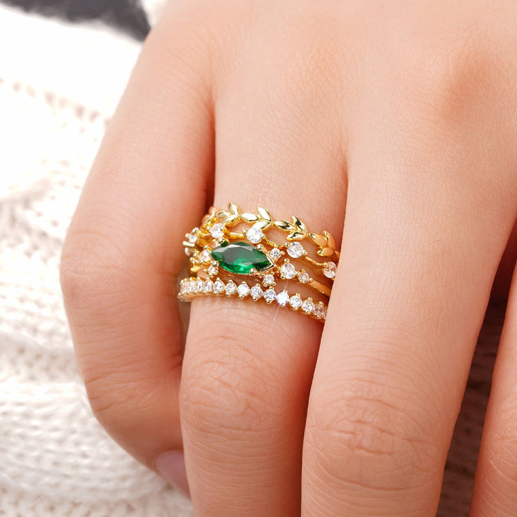 Elara 4PC Ring Set Cubic Zirconia