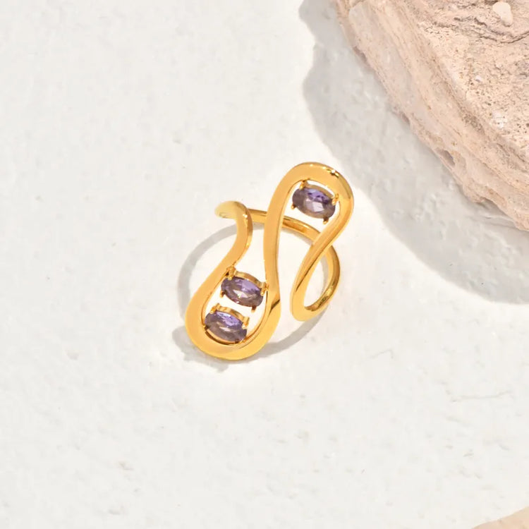 Aurealia Tanzanite Trendy Gold Ring