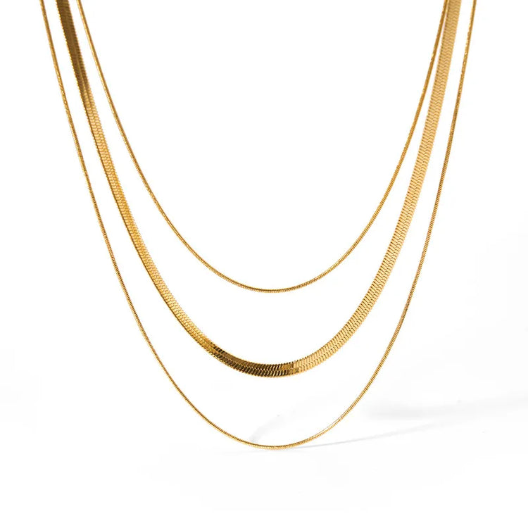Elian Stacking Gold Necklace Non Tarnish