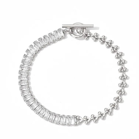 Audrey Emerald Cut Diamond Bracelet