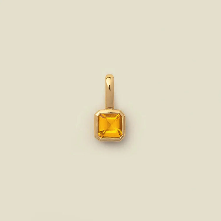 Birthstone Charm Pendant Non-Tarnish in Gold