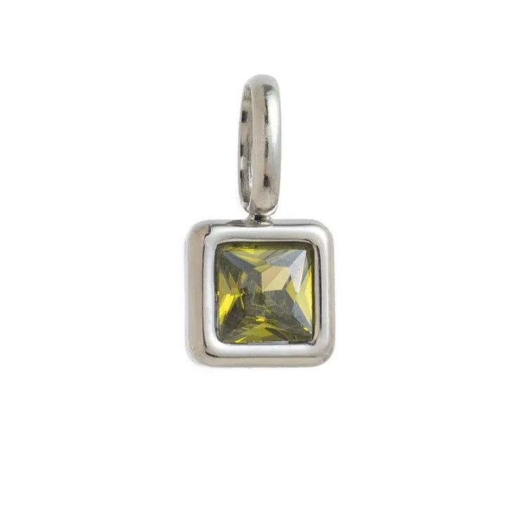 Birthstone Charm Pendant Non-Tarnish in Gold