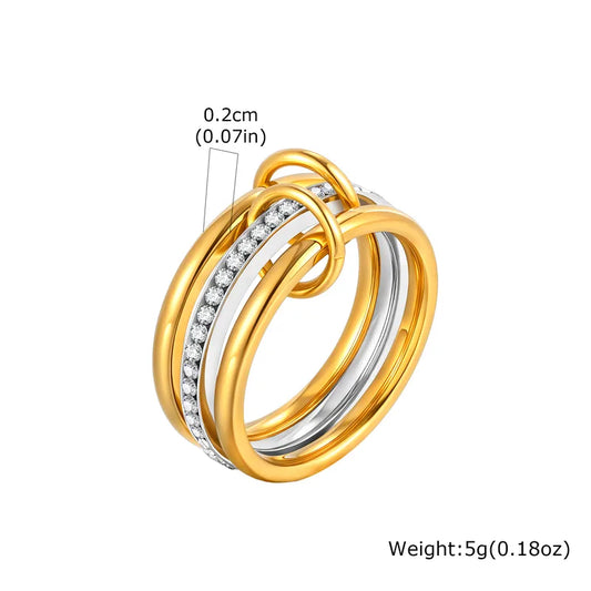 Sola Triple Stacked Diamond Ring