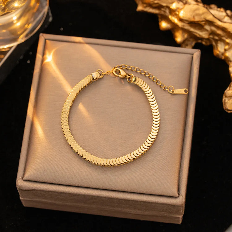 Quiet Coast Scaled Chain Bracelet - Non-Tarnish