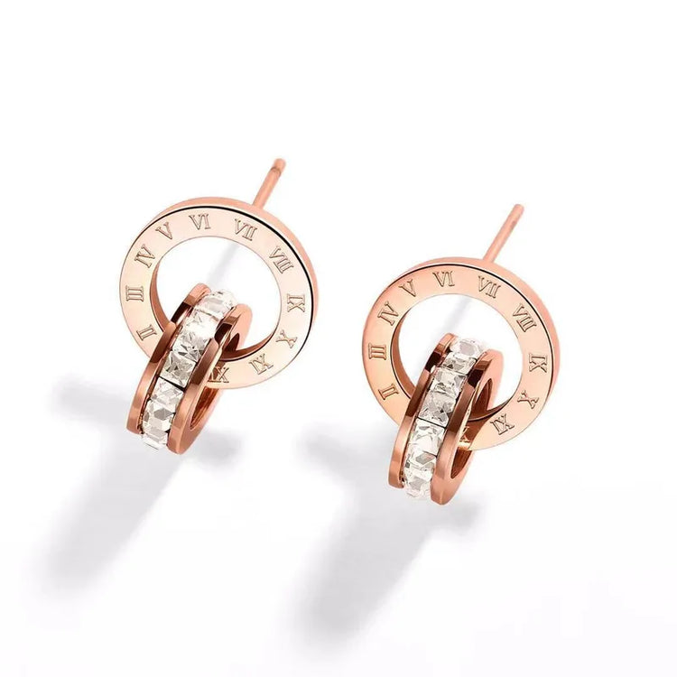 Nyra Round Classic Earrings PVD Plated