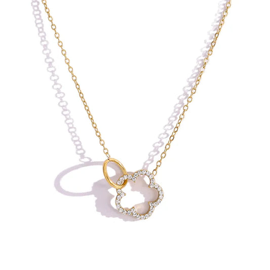 Leigh Pave Floral Diamond Necklace